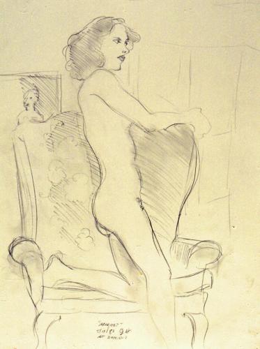 Margot,1982, Life drawing, pencil.18x24